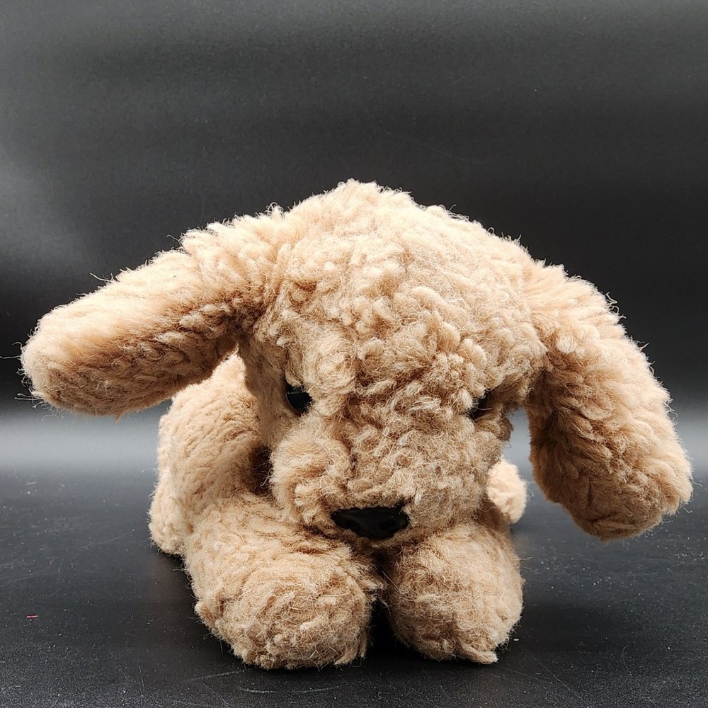 Gund 10" Tan Vintage 1989 Floppy Puppy Dog Plush Sherpa Fur Stuffed Animal